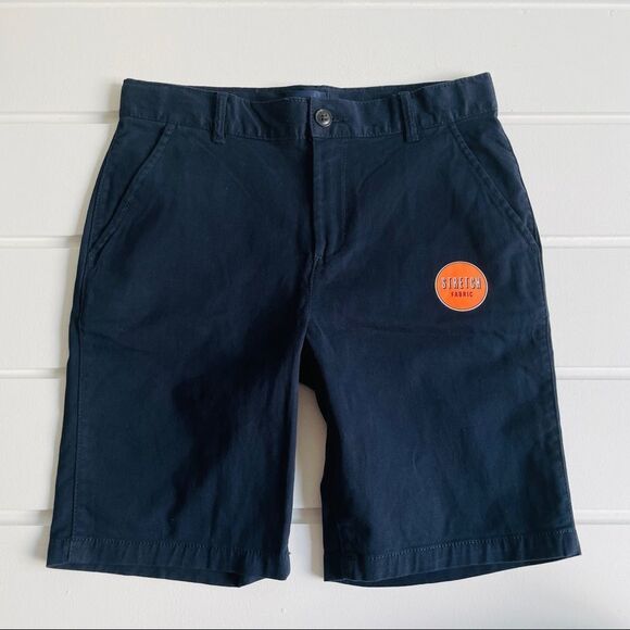 The Children's Place Boys Uniform Quick Dry Chino Shorts New Navy Size 10 Husky - Picture 3 of 6